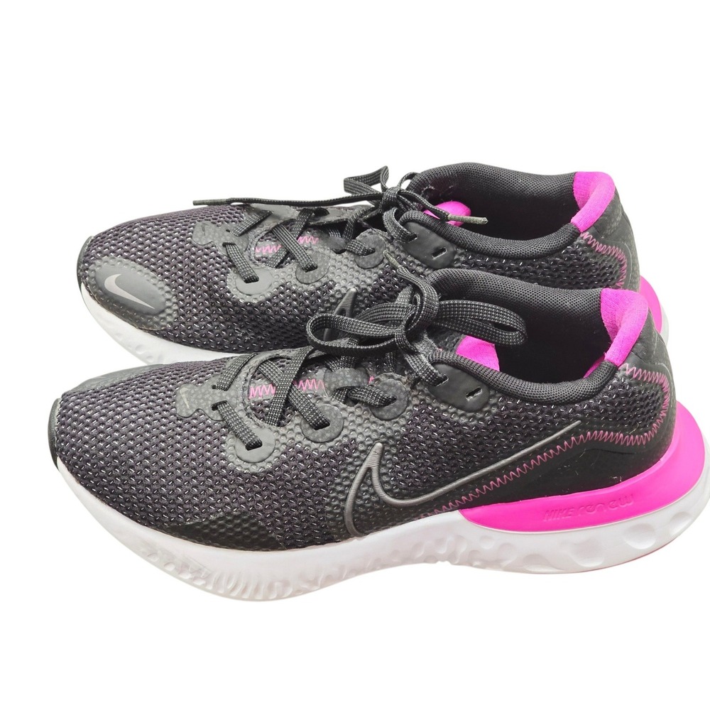 Nike Renew Run Black Pink Women's Size 8 Running‎ Shoes Y2K Athleisure Gymcore